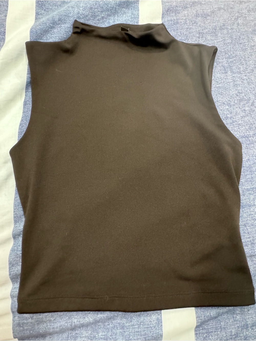 Express Women's Black Sleeveless Mock Neck Tank Top